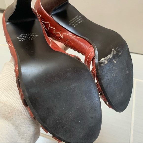 Carlos by  Carlos Santana High Heels Open Toe Red/Orange Dusk 8.5 - Picture 5 of 12